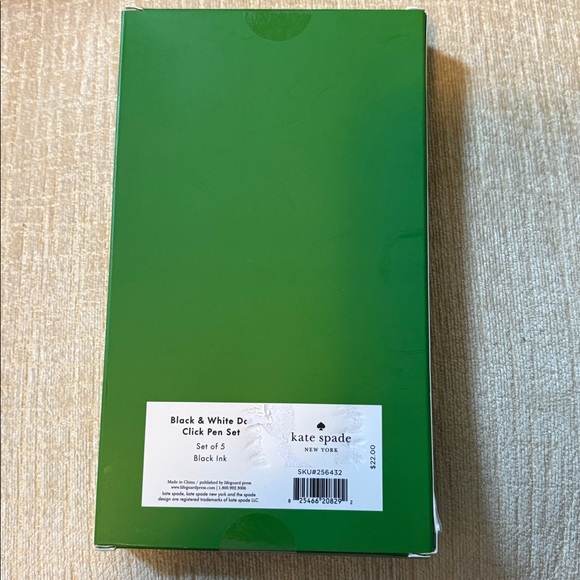 Kate Spade Black and White Polka Dot Pen Set - Picture 3 of 5